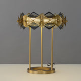 Modern Table Lamp  Gold Diamond Metal Shade Design - Detailed view