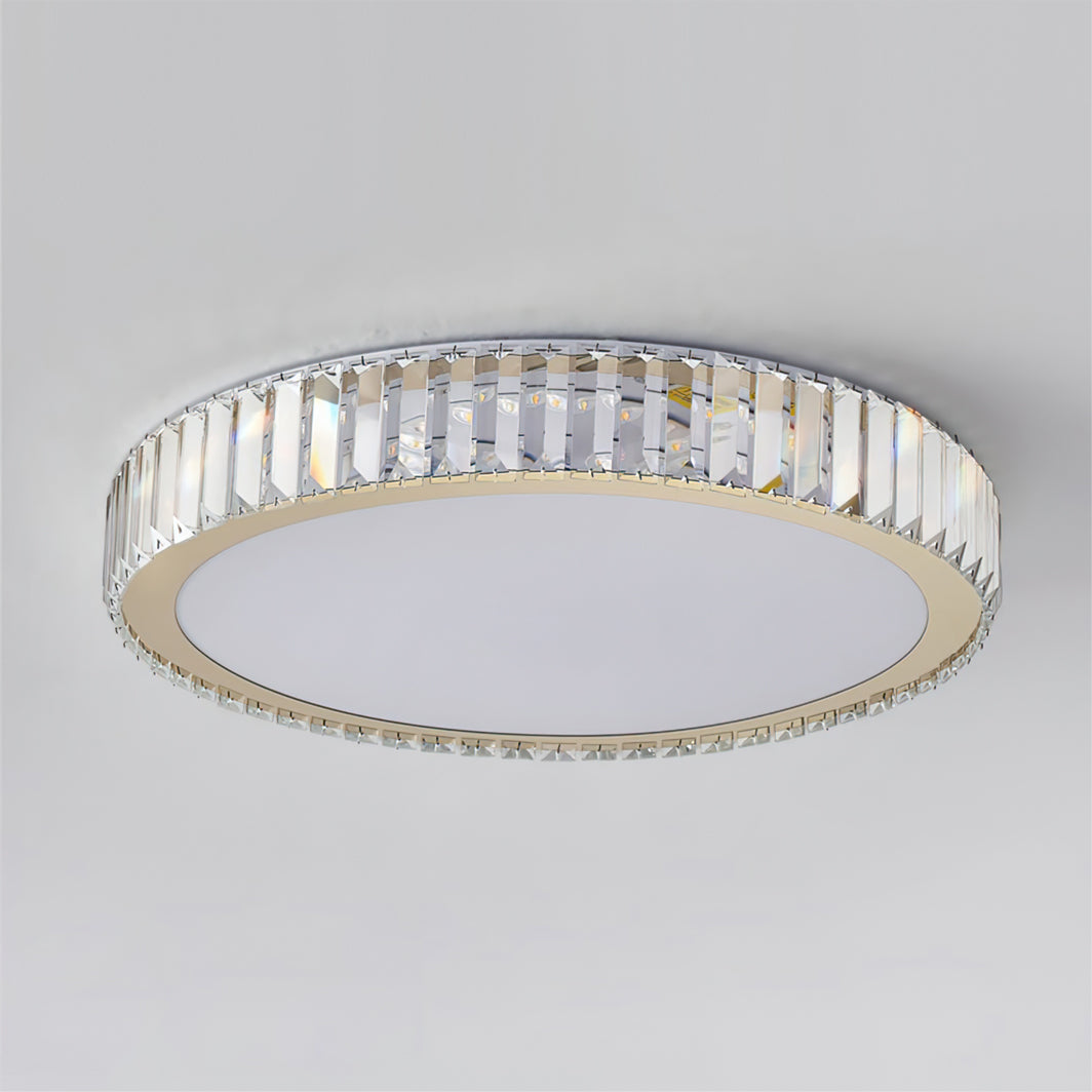 Crystal Ceiling Light  Round LED Chandelier with Gold Finish - Product detail 10