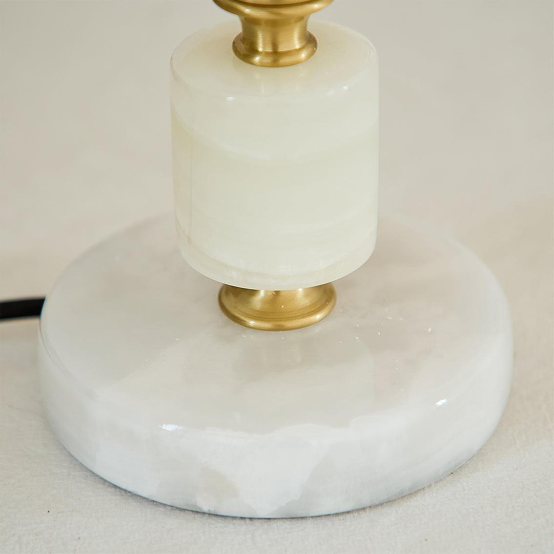 Traditional Table Lamp  Marble Base with Fringe Shade - Product detail 6