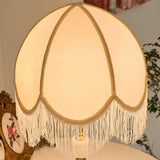 Traditional Table Lamp  Marble Base with Fringe Shade - Product detail 12