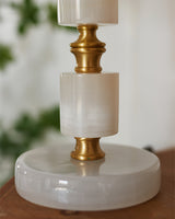 Traditional Table Lamp  Marble Base with Fringe Shade - Product detail 10