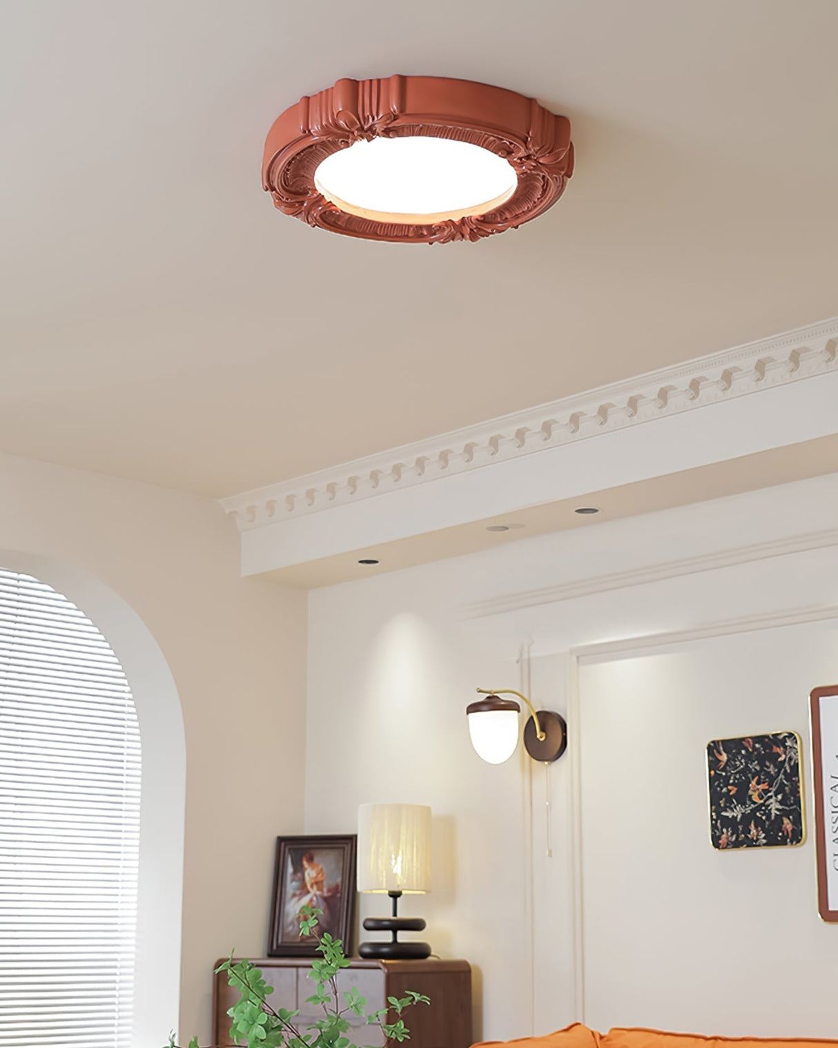 Victorian Ceiling Frame  Ornate Floral Relief Design - Product detail 12