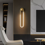 Modern LED Wall Light  Gold Curved Design - Detailed view