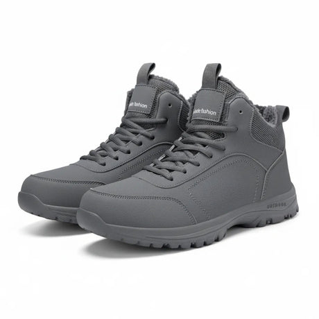 Waterproof Winter Boots Men  Black Plush Lined Ankle High - Product detail 9