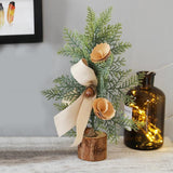 Mini Christmas Tree Set  Rustic Tabletop Holiday Decorations - Product detail 4