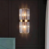 Crystal Wall Sconce  Gold Band Prism Design - Product example
