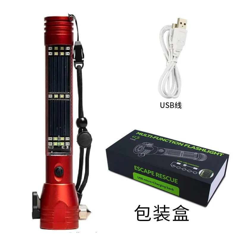 Emergency Solar Flashlight  Multi-Tool Safety Device with Power Bank - Product detail 18