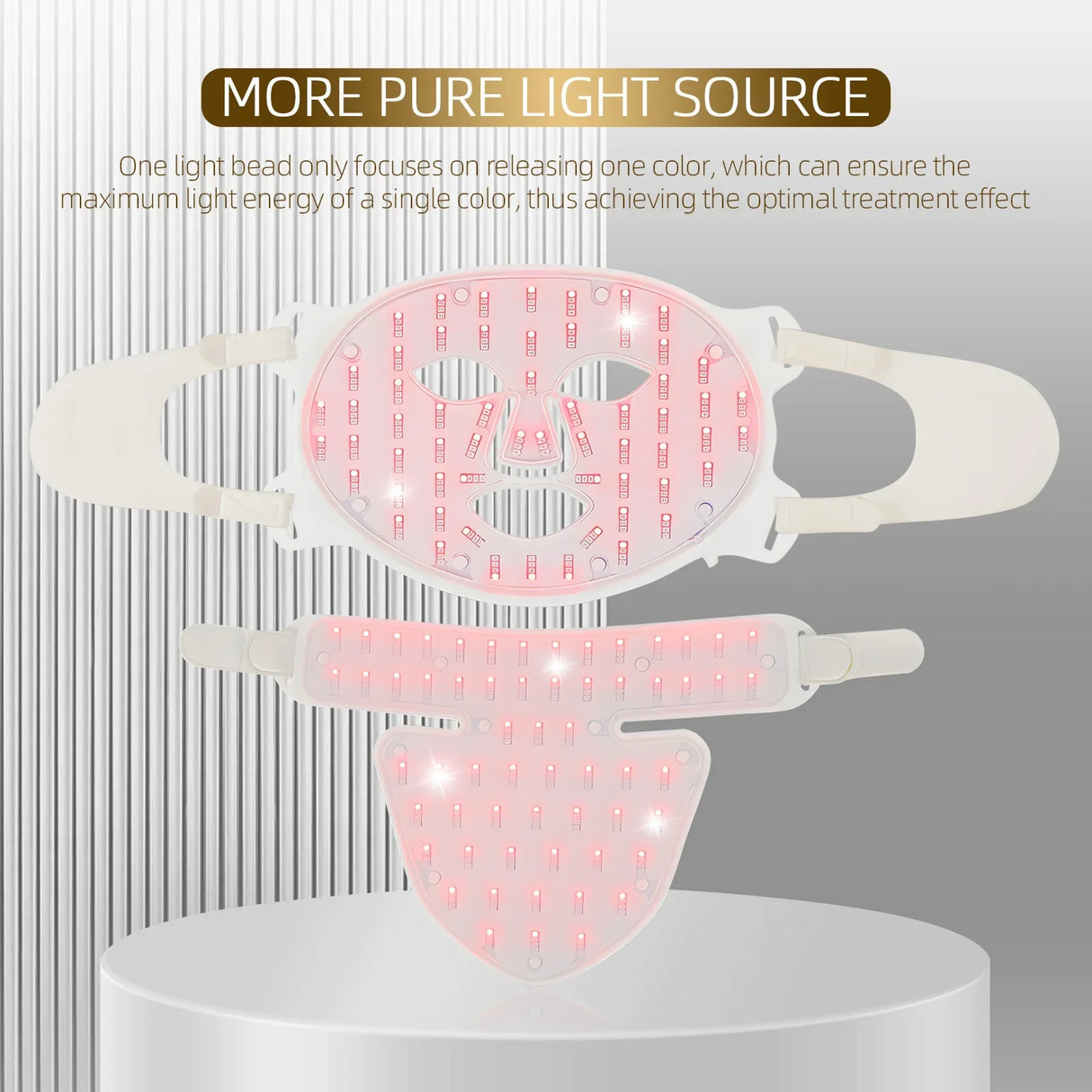 LED Light Therapy Mask  Professional Face  Neck Treatment - Product detail 5
