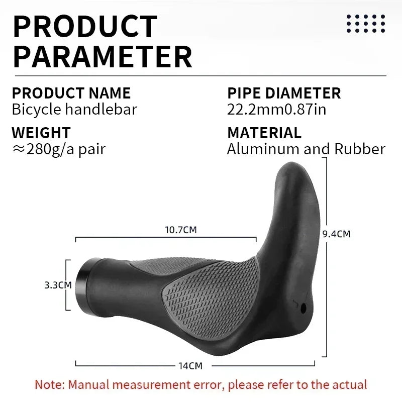 Ergonomic Mountain Bike Grips  Anti-Slip Rubber Design With Palm Support - Product example