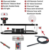 Modern Portable Hookah  LED Illuminated Acrylic Design - Product detail 7