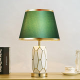 Geometric Table Lamp  White Ceramic with Gold Trim - Product detail 4