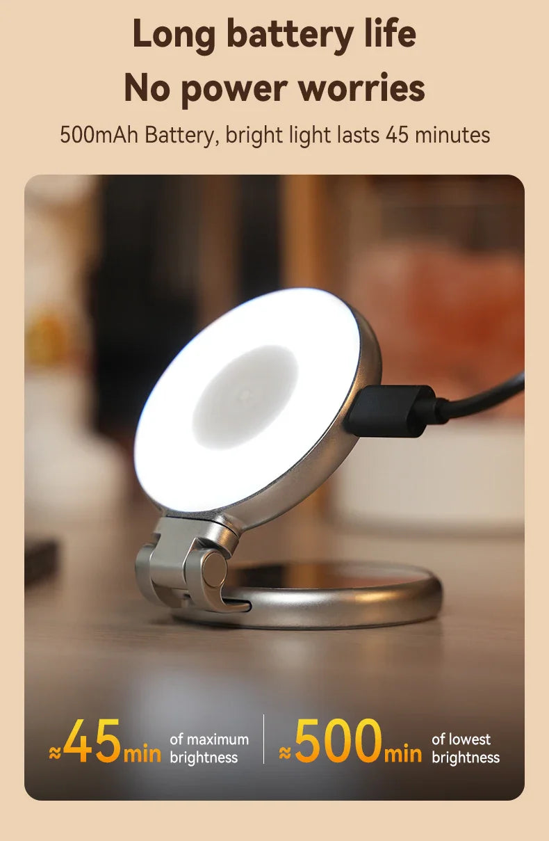 Magnetic Selfie Ring Light  Height Adjustable LED Phone Light - Product detail 15