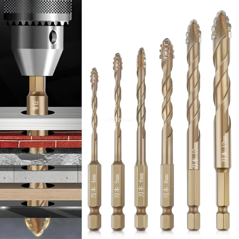 Professional Masonry Drill Bit Set  Titanium-Coated Multi-Surface Kit - Product detail 7