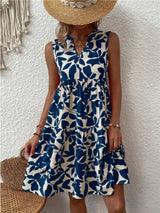 Summer Floral Dress  V-Neck Tiered Cotton Design - Product detail 12