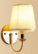 Classic Wall Sconce  Brushed Gold With Linen Shade - Product detail 10