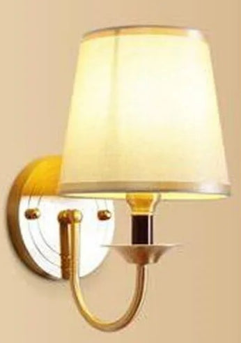Classic Wall Sconce  Brushed Gold With Linen Shade - Product detail 10