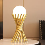 Modern Table Lamp  Twisted Gold Metal Design - Product detail 7