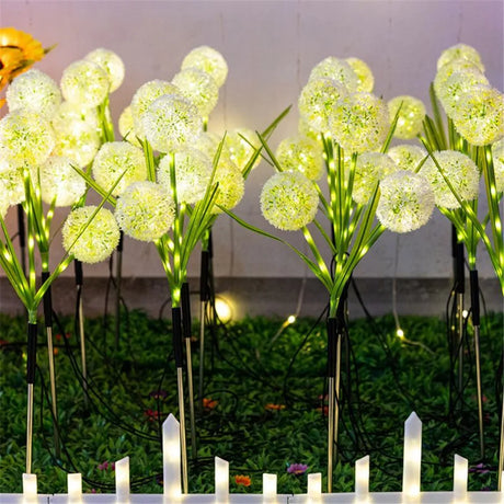 Solar Dandelion Garden Lights  LED Outdoor Path Lighting Set - Product showcase