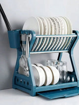 Kitchen Dish Drying Rack  2-Tier Stainless Steel Design - Product detail 5