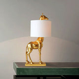 Safari Table Lamp  Gold Giraffe Design with White Shade - Product example