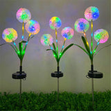 Solar Dandelion Garden Lights  LED Outdoor Path Lighting Set - Detailed view