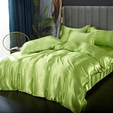 Luxury Satin Bedding Set  Silky Smooth Duvet Cover  Pillowcases - Product detail 13