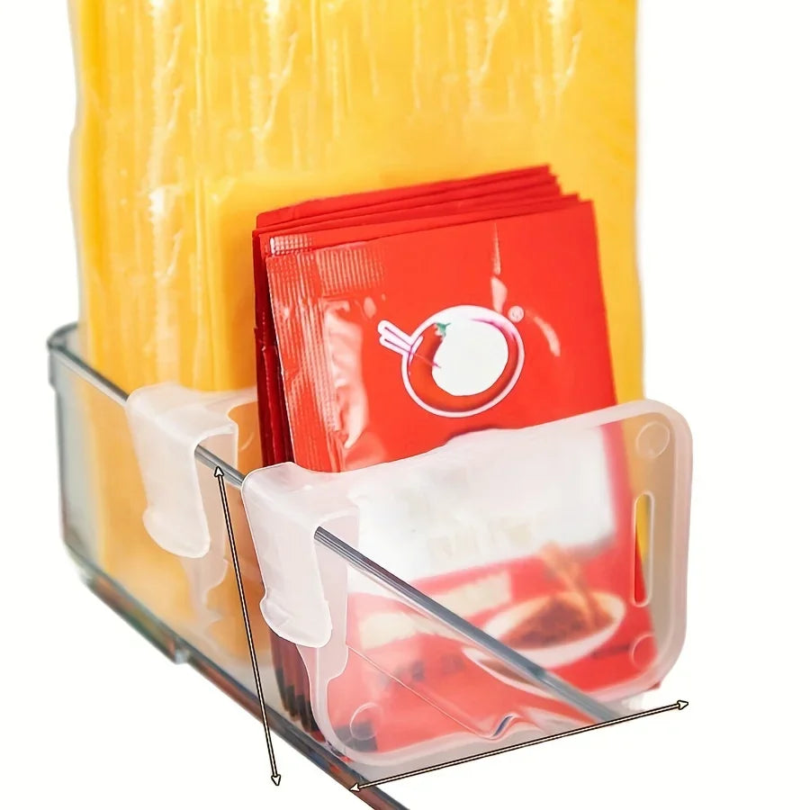 Refrigerator Shelf Organizer  Clear Plastic Door Clip System - Product detail 9