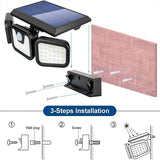 Solar Motion Sensor Light  270 Wide Angle LED Outdoor Security Lamp - Product detail 5