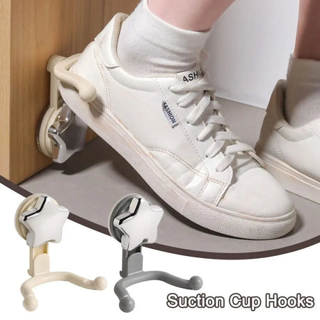 Hands-Free Shoe Helper  Wall-Mounted Suction Hook Design - Product showcase