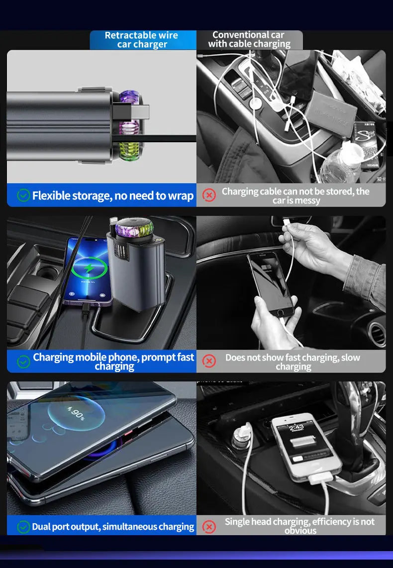 Smart Car Charger  LED Star Projector With Air Freshener - Product detail 9
