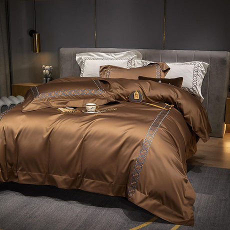 Egyptian Cotton Duvet Set  Premium Embroidered Bedding Collection - Product showcase