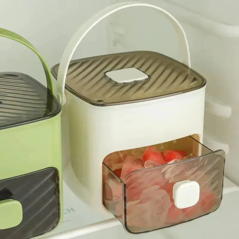Modern Ice Cube Maker  Double Layer Storage With Handle - Product detail 6