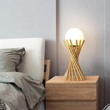 Modern Table Lamp  Twisted Gold Metal Design - Product detail 5