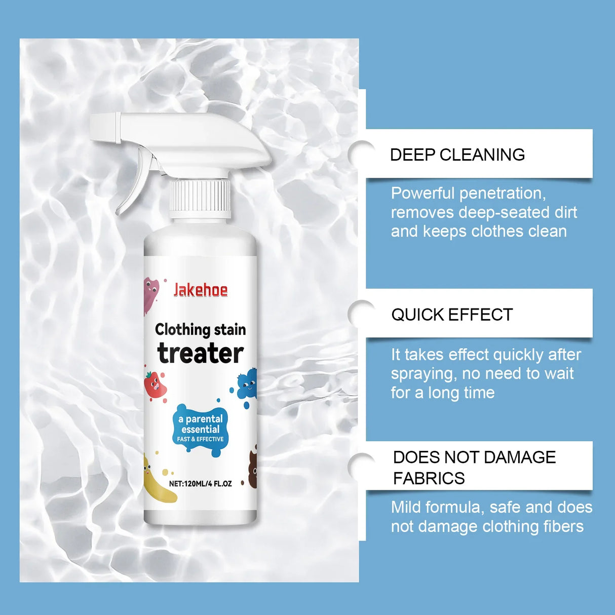 Professional Stain Remover Spray  Fast-Acting Fabric Cleaner - Product example