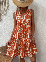 Summer Floral Dress  V-Neck Tiered Cotton Design - Product detail 9