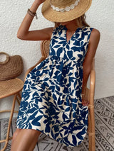 Summer Floral Dress  V-Neck Tiered Cotton Design - Product detail 14