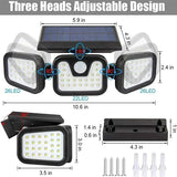 Solar Motion Sensor Light  270 Wide Angle LED Outdoor Security Lamp - Product detail 4