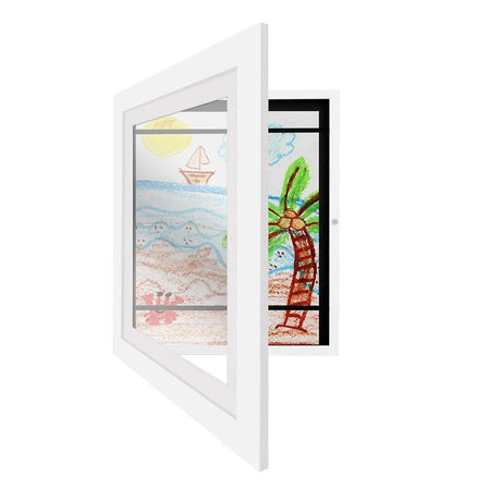 Kids Artwork Display Frame  Magnetic Wood Frame With Glass - Product detail 13