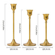 Vintage Brass Candlesticks  Graduated Heights Set of 3 - Product detail 7