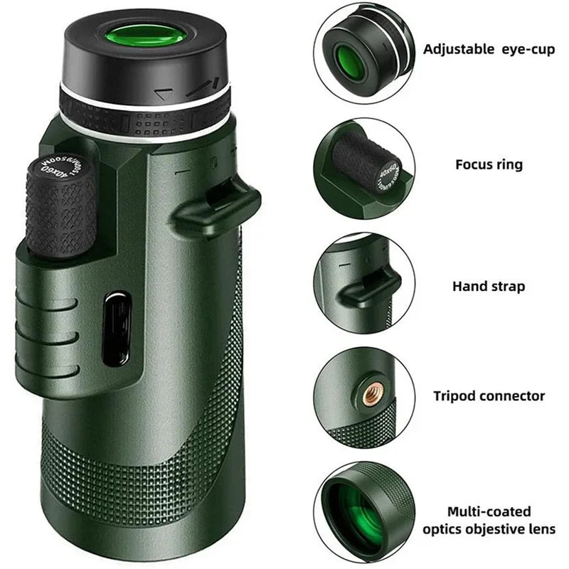 Professional Monocular Telescope  80x Magnification BAK4 Prism - Product detail 4
