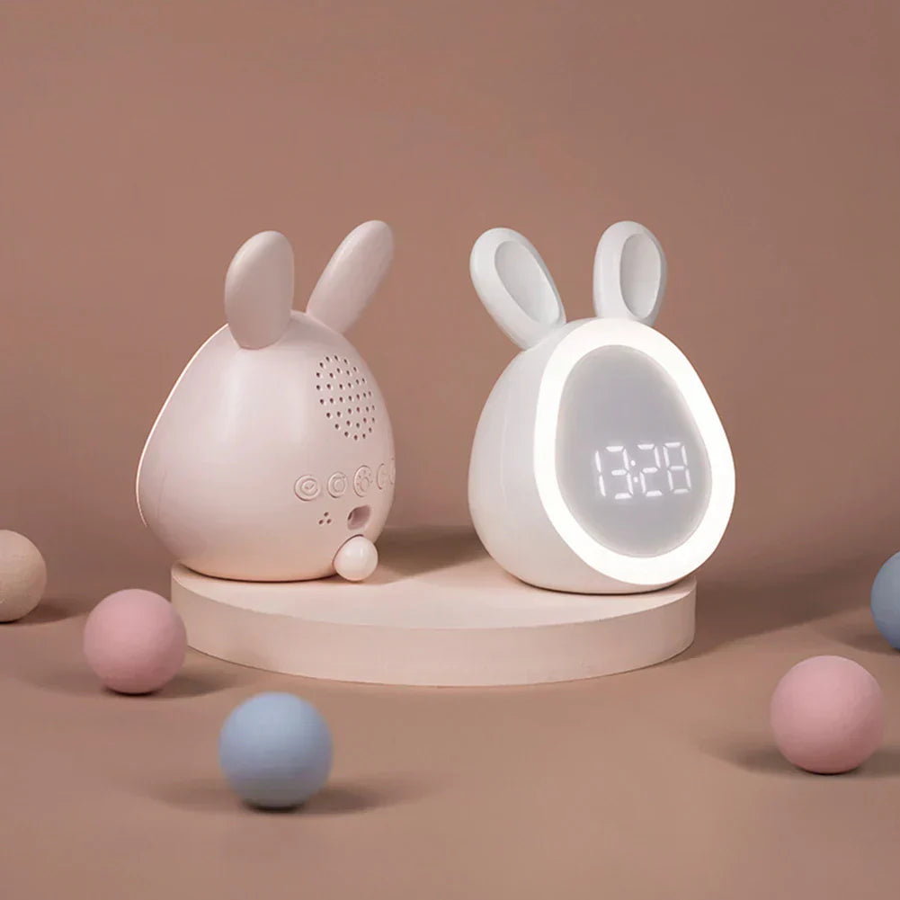 Kids Digital Alarm Clock  Bunny Night Light Design - Detailed view