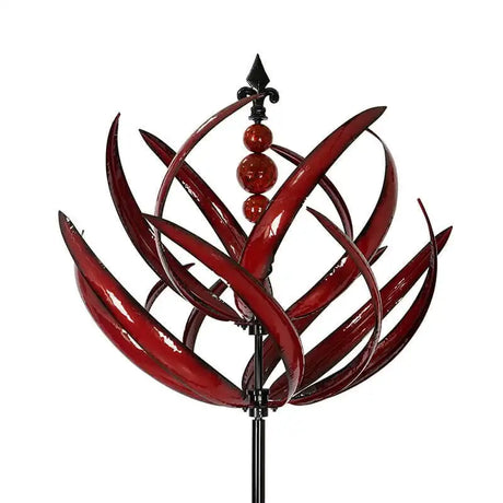 Metal Wind Spinner  Red Garden Kinetic Sculpture - Product detail 7