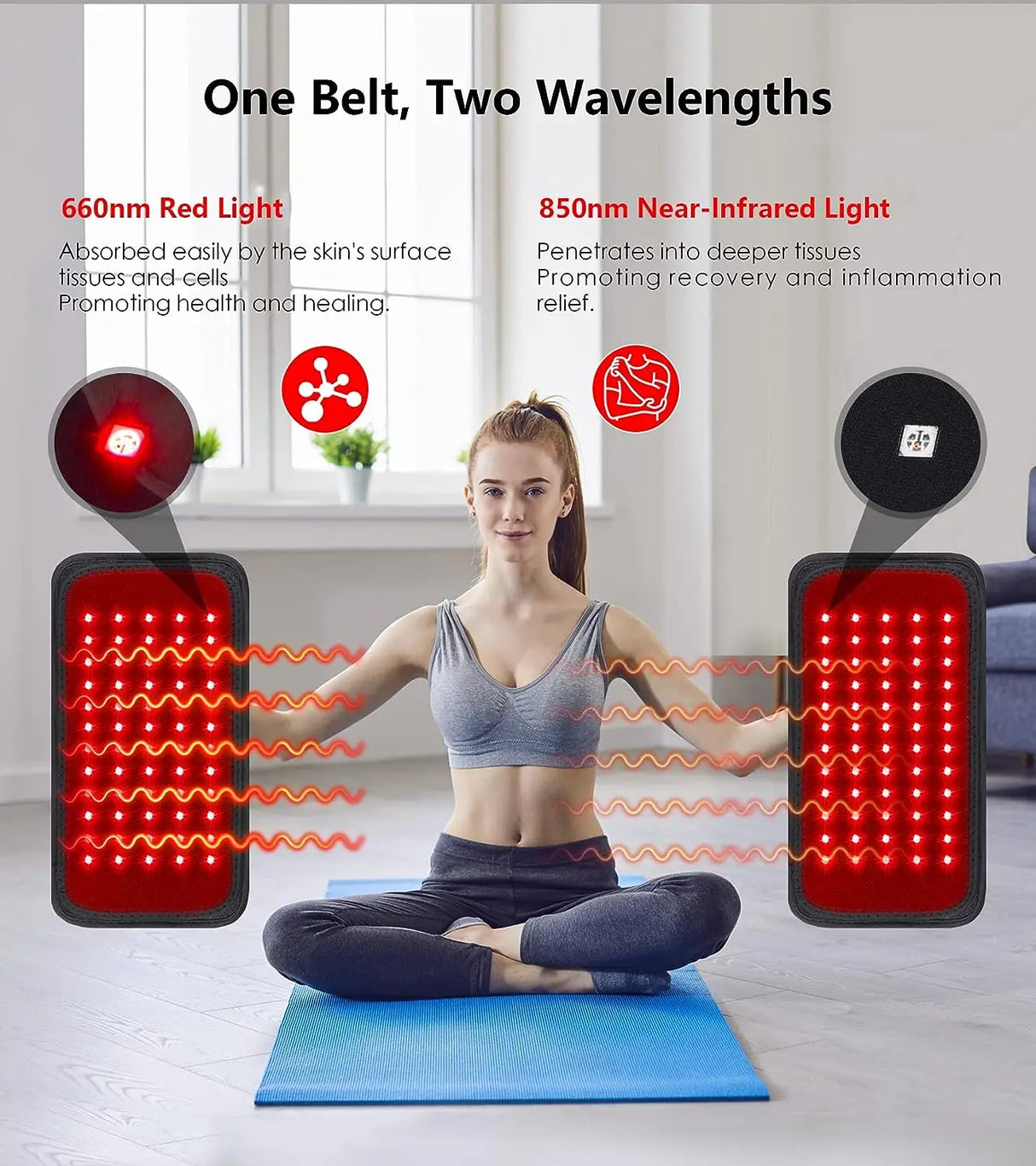 Red Light Therapy Belt  LED Pain Relief  Recovery Device - Product detail 4