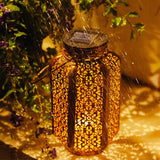 Solar Garden Lantern  Moroccan Iron Lattice Design - Product detail 4