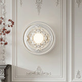 Victorian Ceiling Medallion Wall Light  Ornate Floral Relief Design - Product detail 5