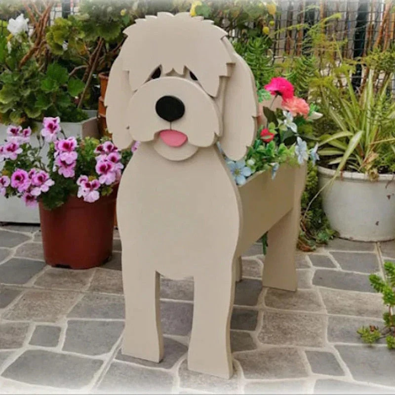 Boston Terrier Planter  Decorative Garden Dog Sculpture - Product detail 17