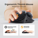 Ergonomic Trackball Mouse  Thumb-Operated with 360 Control - Detailed view
