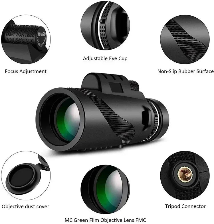 Professional Monocular Telescope  80x Magnification BAK4 Prism - Product detail 11