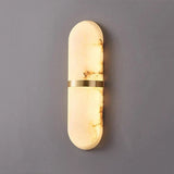 Marble Wall Lamp  Oval Capsule Design With Gold Accent - Product detail 7