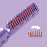 Portable Hair Straightening Brush  Ionic Hot Comb Technology - Product example